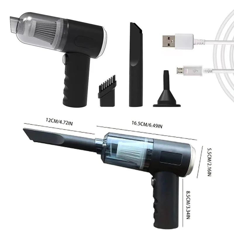 Car Vacuum Cleaner Strong Suction Powerful Wireless Portable Cleaning Machine Mini Handheld Vacuum Cleaner For Car And Home