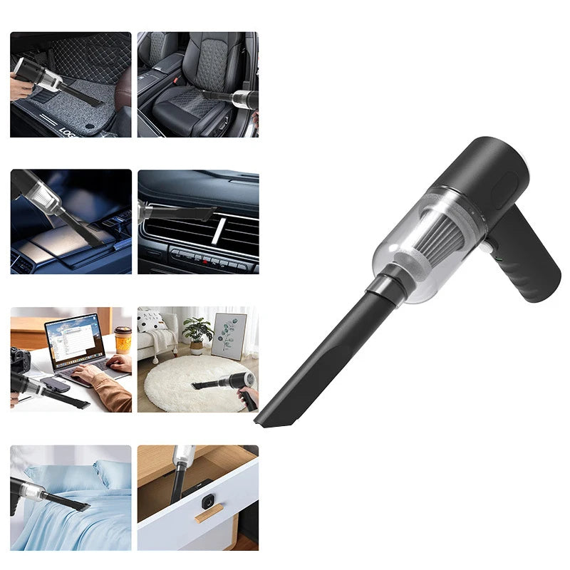 Car Vacuum Cleaner Strong Suction Powerful Wireless Portable Cleaning Machine Mini Handheld Vacuum Cleaner For Car And Home
