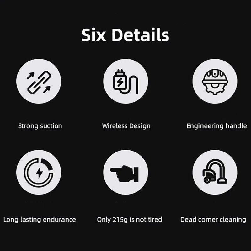 Car Vacuum Cleaner Strong Suction Powerful Wireless Portable Cleaning Machine Mini Handheld Vacuum Cleaner For Car And Home