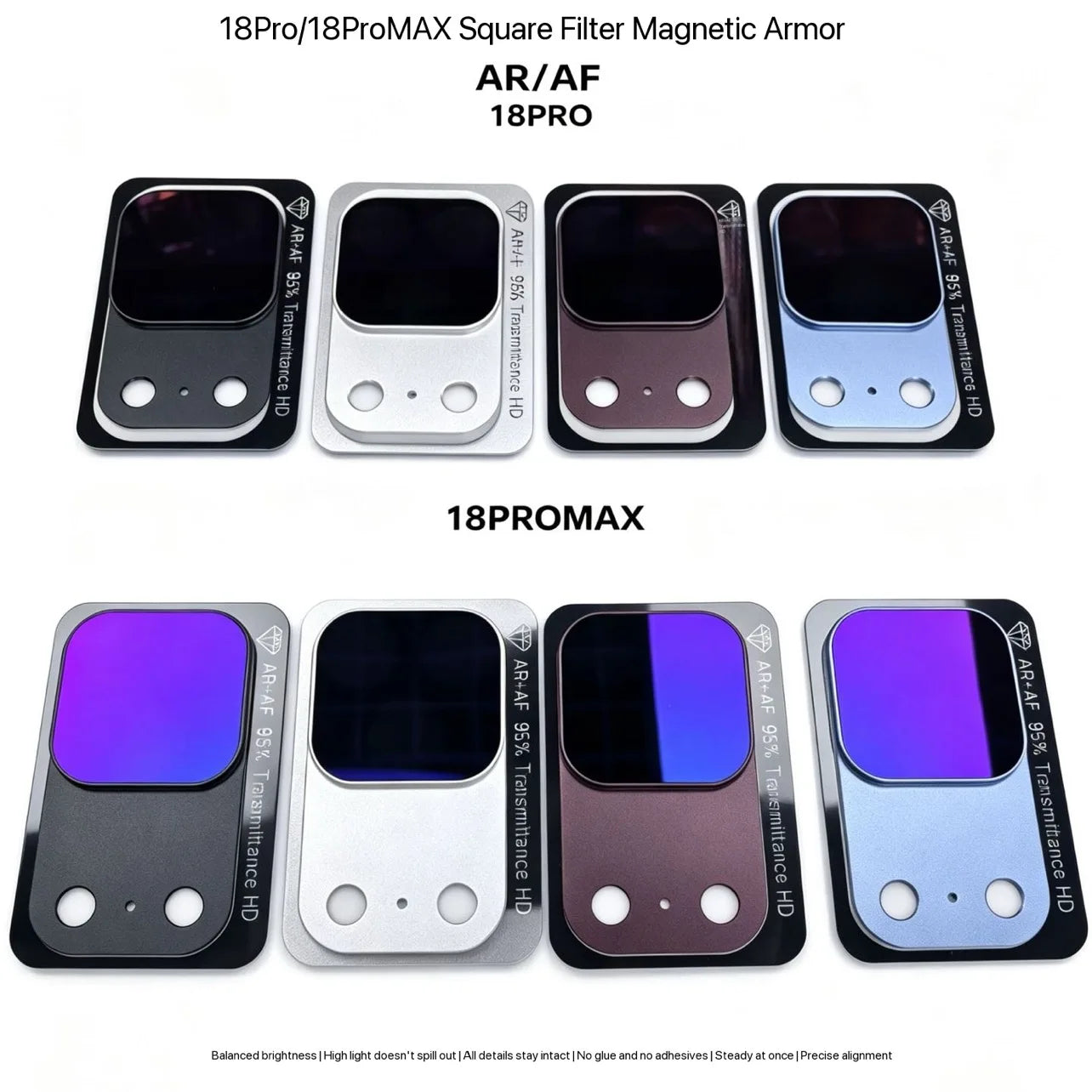 Protective Film For iPhone 17  Pro Max 17 Pro AR+AF Full Coverage Ultra-Thin Camera Lens Protector Metal Frame New