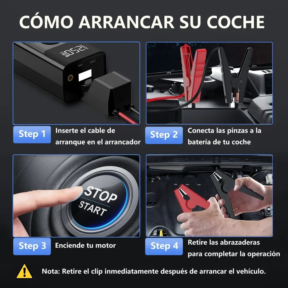 TCYATO Car emergency start power supply, vehicle-mounted inflation integrated machine, multi-functional starter